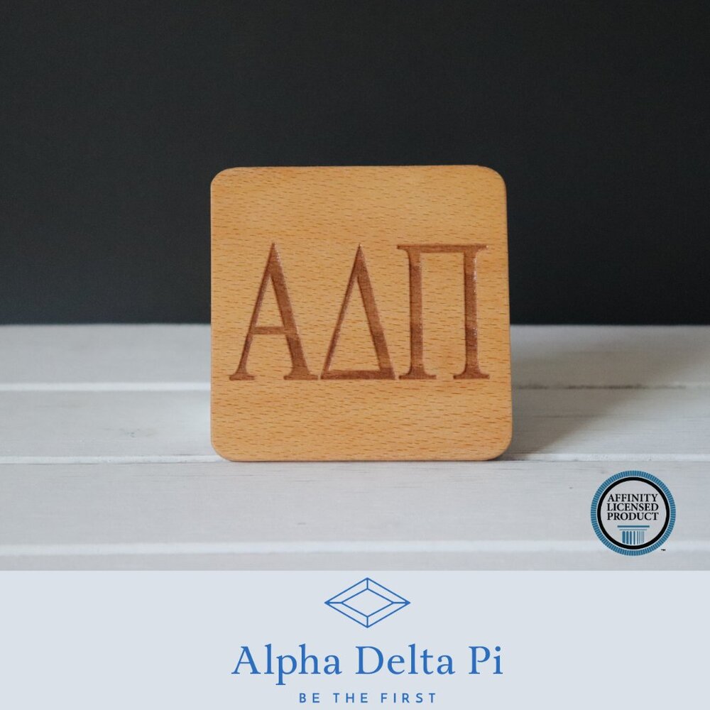 Alpha Delta Pi Greek Letters (Set of 4 Coasters)